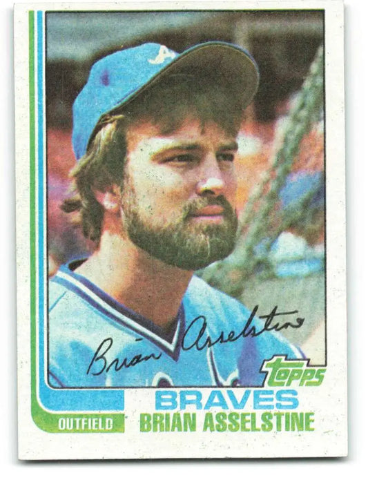 1982 Topps #214 Brian Asselstine EX Excellent Atlanta Braves Baseball Card - Baseball Card Single