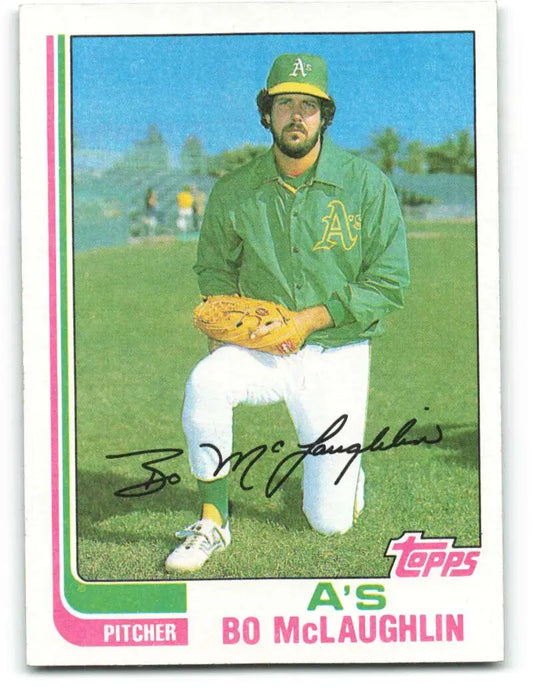 1982 Topps #217 Bo McLaughlin EX Excellent Oakland Athletics Baseball Card - Baseball Card Single