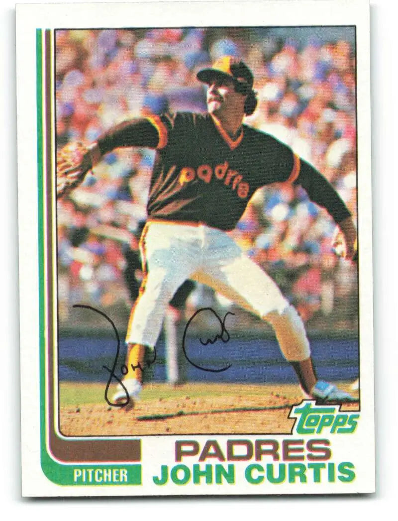 1982 Topps #219 John Curtis EX Excellent San Diego Padres Baseball Card - Baseball Card Single