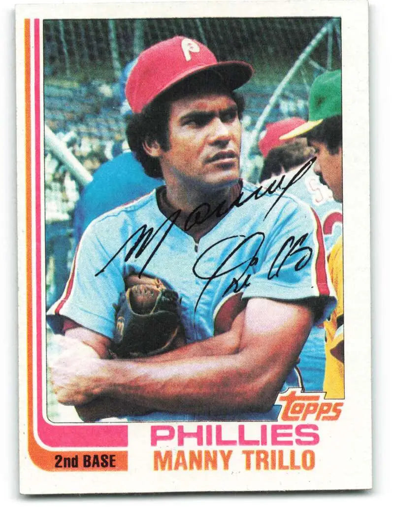 1982 Topps #220 Manny Trillo EX Excellent Philadelphia Phillies Baseball Card - Baseball Card Single