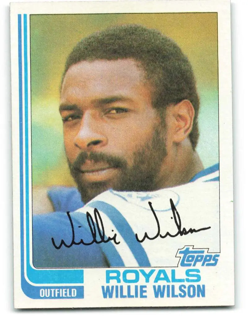 1982 Topps #230 Willie Wilson EX Excellent Kansas City Royals Baseball Card - Baseball Card Single