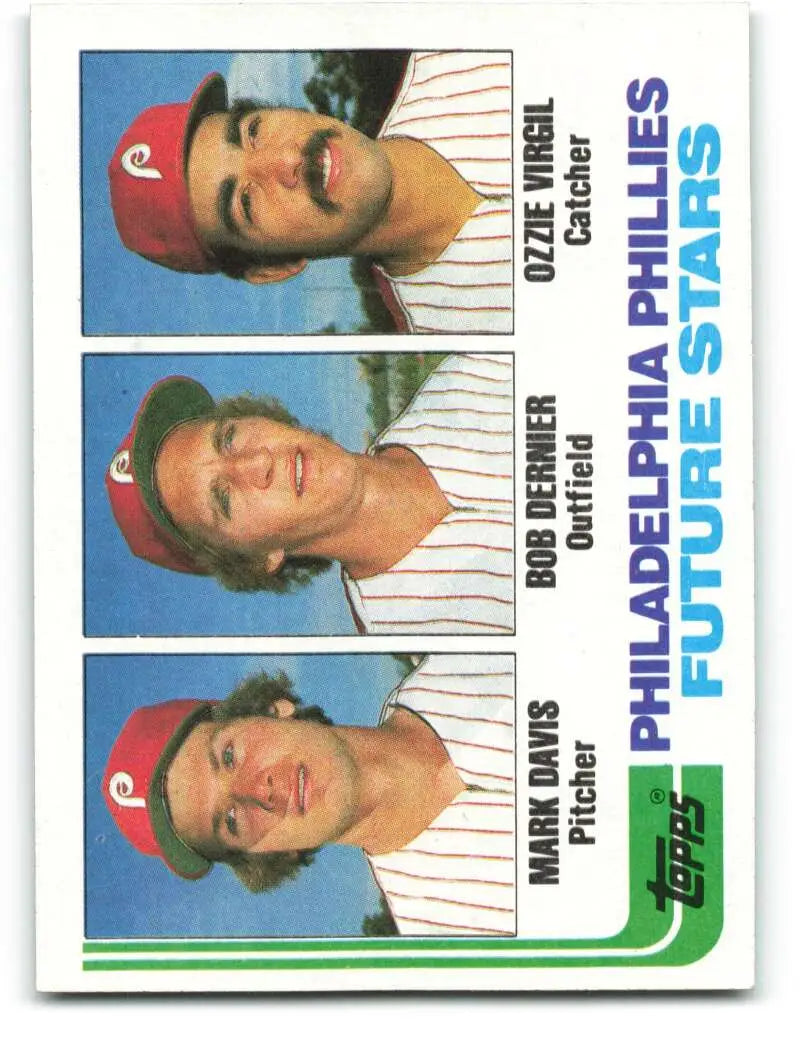 1982 Topps #231 Mark Davis/Bob Dernier/Ozzie Virgil EX Excellent RC Rookie Philadelphia Phillies Baseball Card