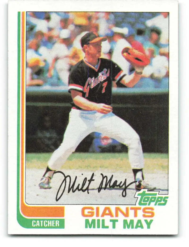 1982 Topps #242 Milt May EX Excellent San Francisco Giants Baseball Card - Baseball Card Single