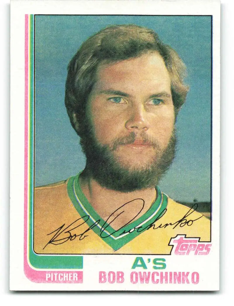 1982 Topps #243 Bob Owchinko EX Excellent Oakland Athletics Baseball Card - Baseball Card Single