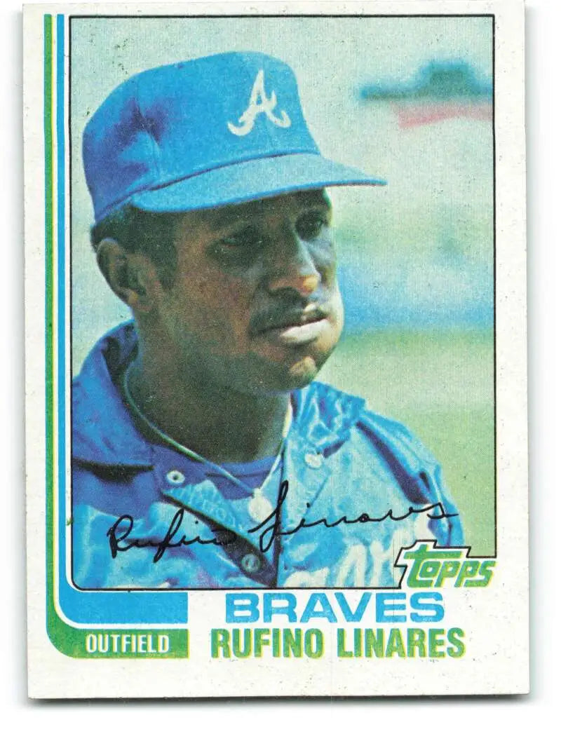 1982 Topps #244 Rufino Linares EX Excellent RC Rookie Atlanta Braves Baseball Card - Baseball Card Single
