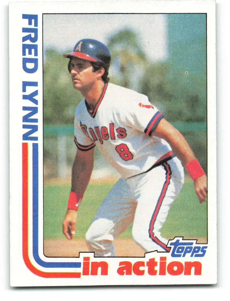 1982 Topps #252 Fred Lynn EX Excellent California Angels Baseball Card - Baseball Card Single