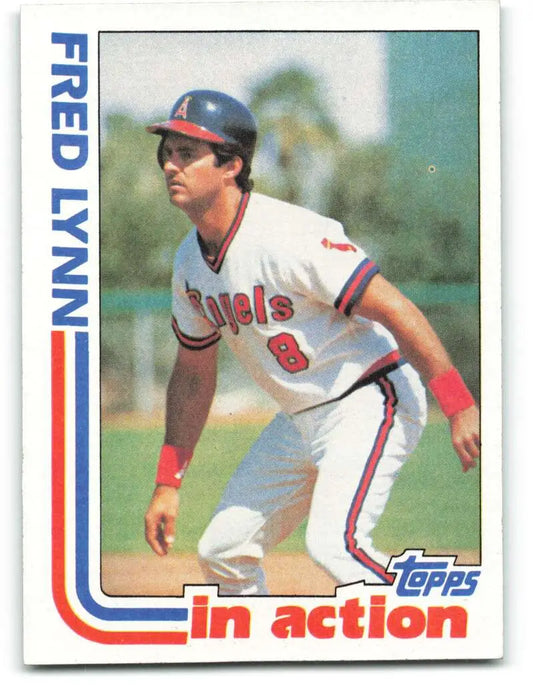 1982 Topps #252 Fred Lynn EX Excellent California Angels Baseball Card - Baseball Card Single