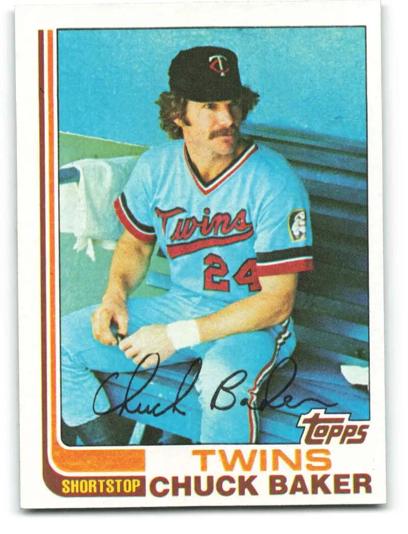 1982 Topps #253 Chuck Baker EX Excellent Minnesota Twins Baseball Card - Baseball Card Single