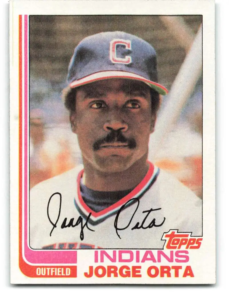 1982 Topps #26 Jorge Orta EX Excellent Cleveland Indians Baseball Card - Baseball Card Single