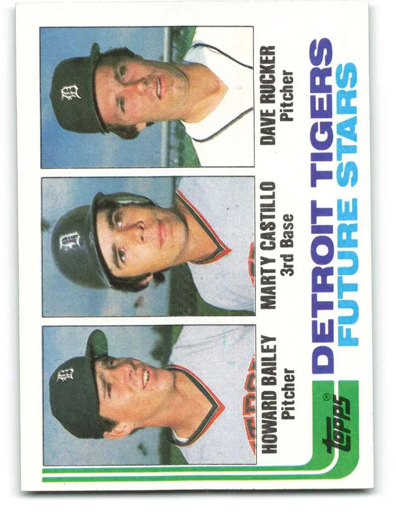 1982 Topps #261 Howard Bailey/Marty Castillo/Dave Rucker EX Excellent RC Rookie Detroit Tigers Baseball Card - Baseball
