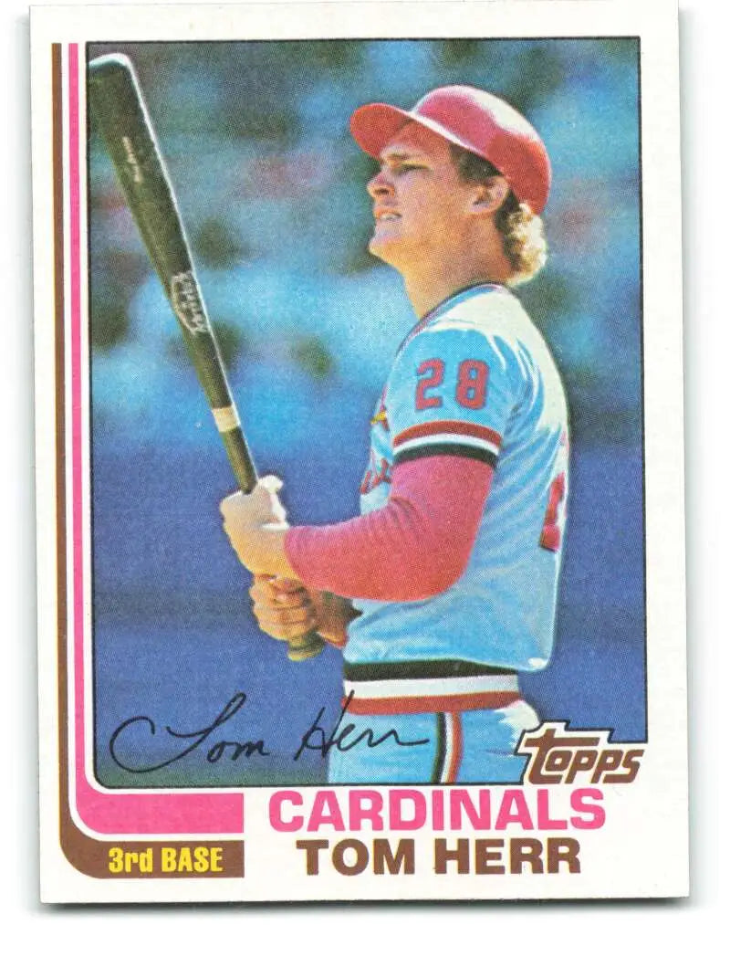 1982 Topps #27 Tom Herr EX Excellent St. Louis Cardinals Baseball Card - Baseball Card Single