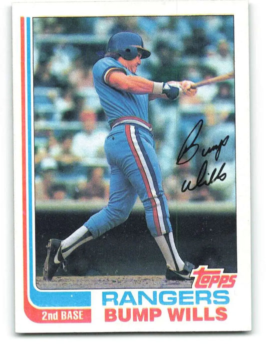 1982 Topps #272 Bump Wills EX Excellent Texas Rangers Baseball Card - Baseball Card Single