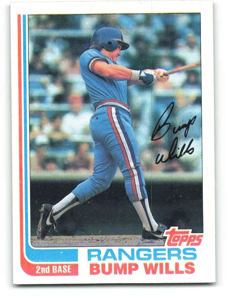 1982 Topps #272 Bump Wills EX Excellent Texas Rangers Baseball Card - Baseball Card Single
