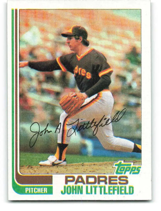 1982 Topps #278 John Littlefield EX Excellent San Diego Padres Baseball Card - Baseball Card Single