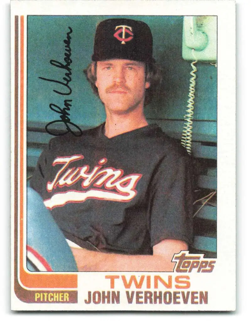 1982 Topps #281 John Verhoeven EX Excellent Minnesota Twins Baseball Card - Baseball Card Single