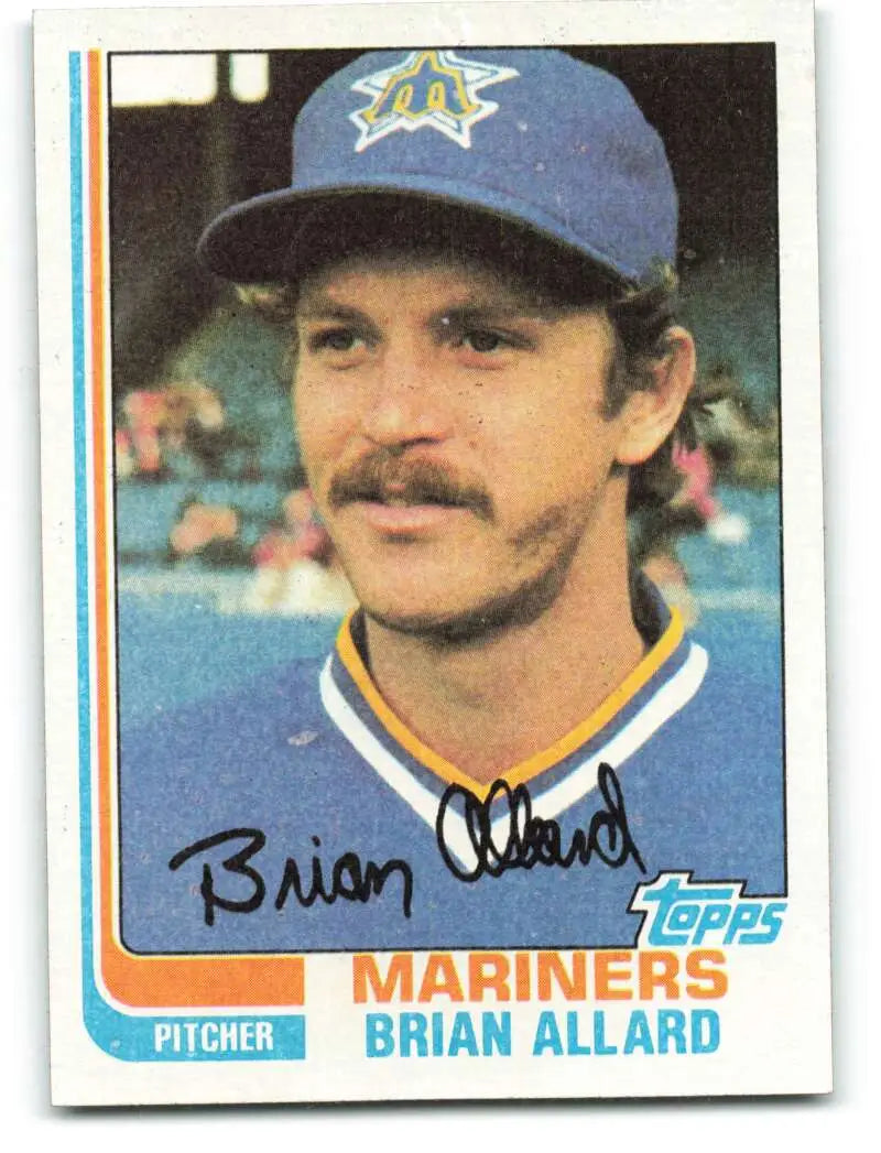 1982 Topps #283 Brian Allard EX Excellent Seattle Mariners Baseball Card - Baseball Card Single
