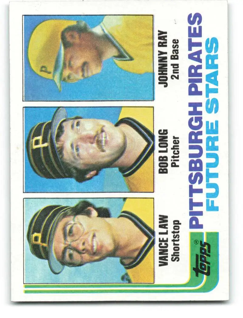 1982 Topps #291 Vance Law/Bob Long/Johnny Ray EX Excellent RC Rookie Pittsburgh Pirates Baseball Card