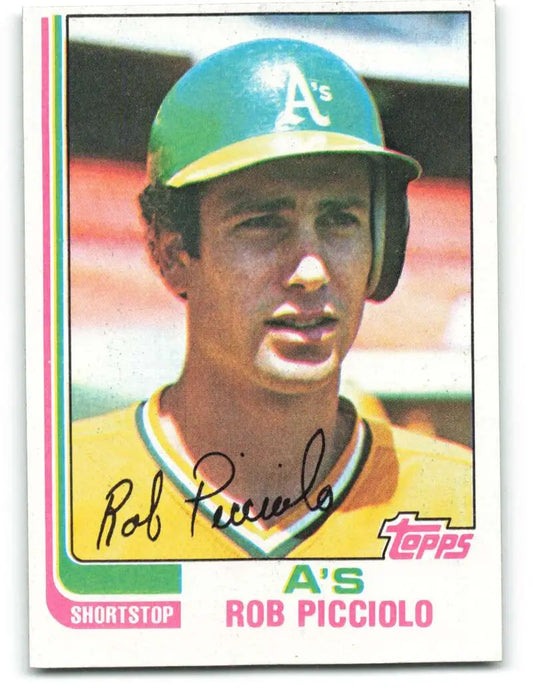 1982 Topps #293 Rob Picciolo EX Excellent Oakland Athletics Baseball Card - Baseball Card Single