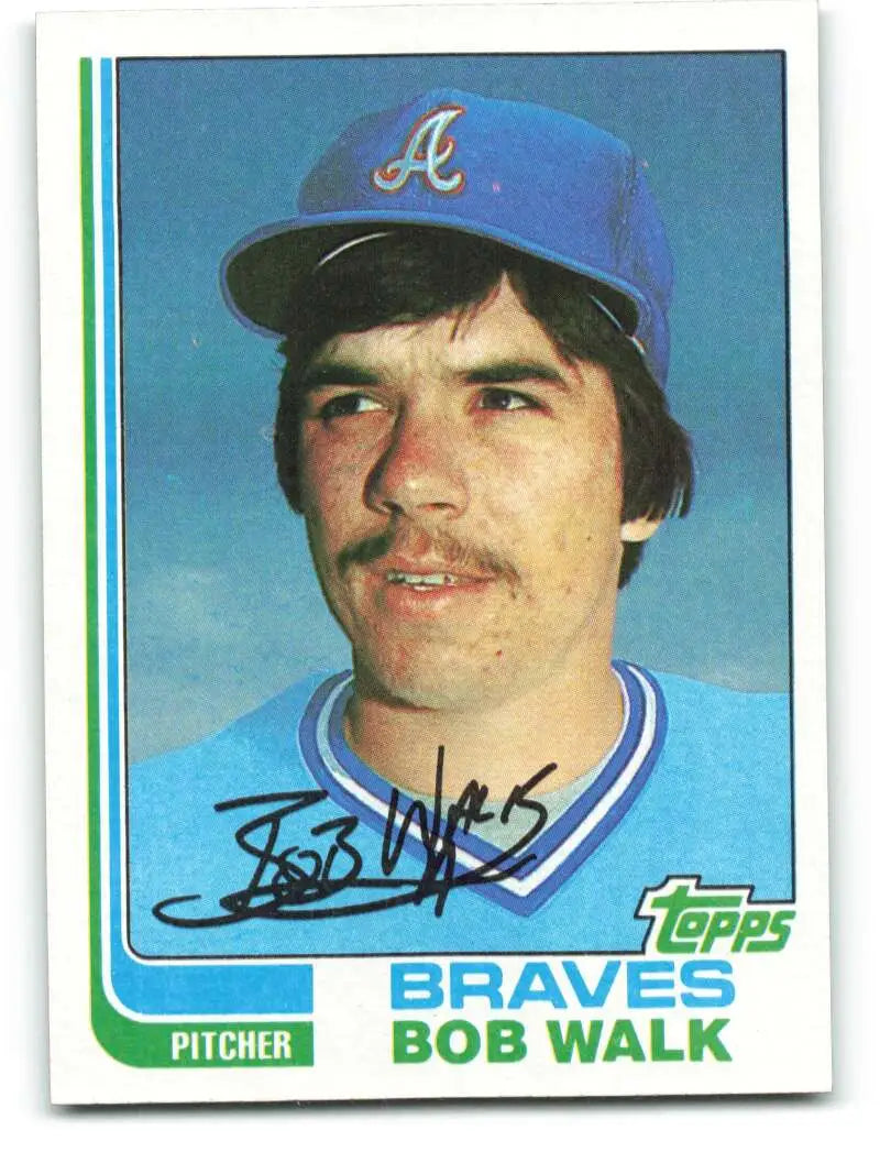 1982 Topps #296 Bob Walk EX Excellent Atlanta Braves Baseball Card - Baseball Card Single