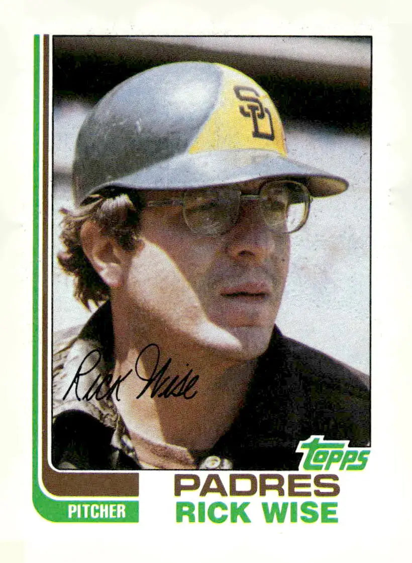 Vintage 1982 Topps Rick Wise baseball card featuring San Diego Padres player