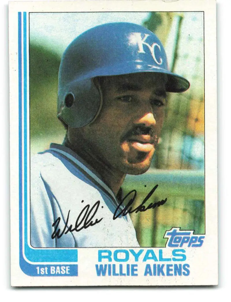 1982 Topps #35 Willie Aikens EX Excellent Kansas City Royals Baseball Card - Baseball Card Single