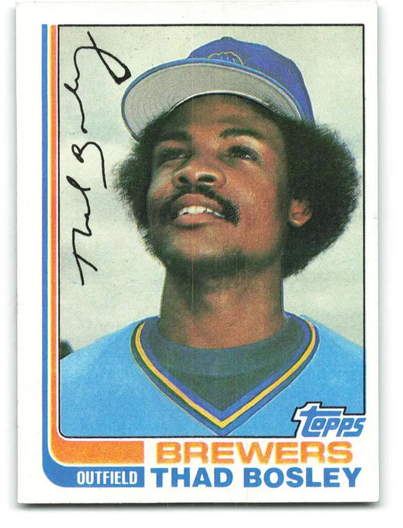 1982 Topps #350 Thad Bosley EX Excellent Milwaukee Brewers Baseball Card - Baseball Card Single
