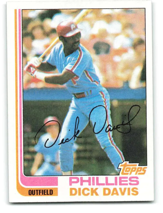 1982 Topps #352 Dick Davis EX Excellent Philadelphia Phillies Baseball Card - Baseball Card Single