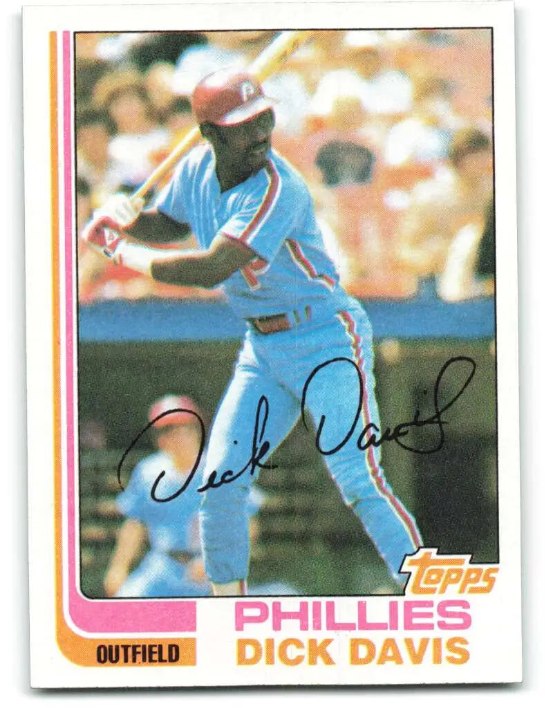 1982 Topps #352 Dick Davis EX Excellent Philadelphia Phillies Baseball Card - Baseball Card Single