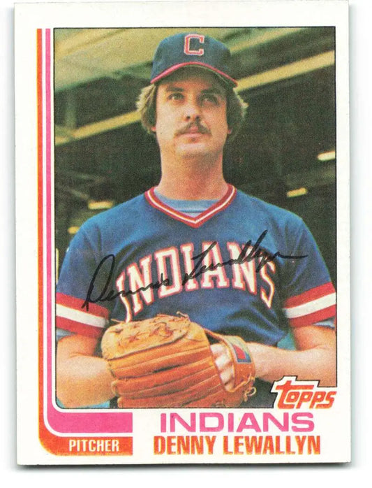 1982 Topps #356 Denny Lewallyn EX Excellent RC Rookie Cleveland Indians Baseball Card - Baseball Card Single