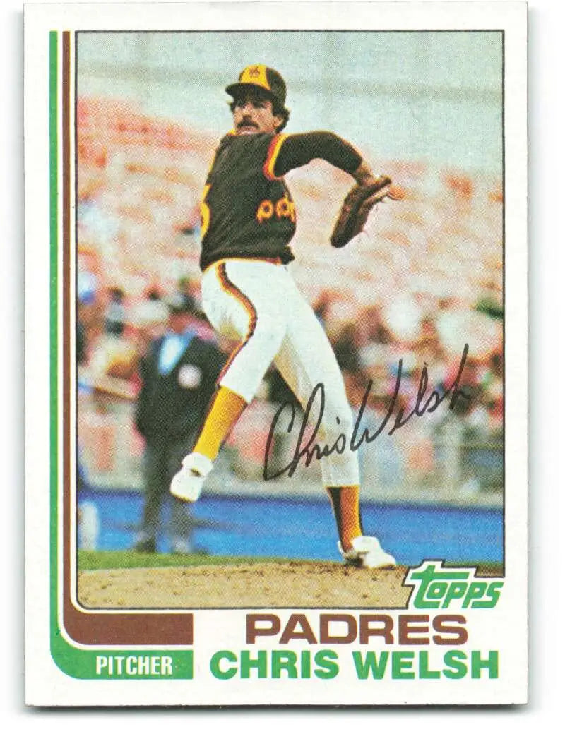 1982 Topps #376 Chris Welsh EX Excellent San Diego Padres Baseball Card - Baseball Card Single