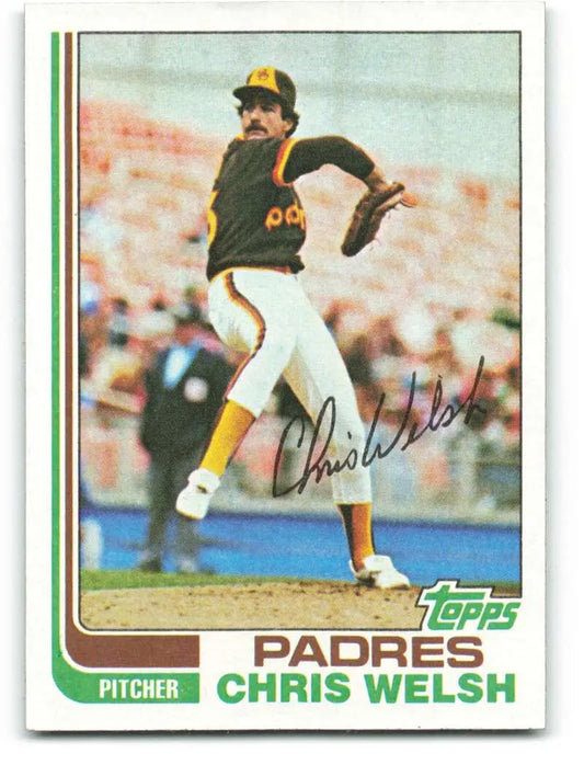 1982 Topps #376 Chris Welsh EX Excellent San Diego Padres Baseball Card - Baseball Card Single
