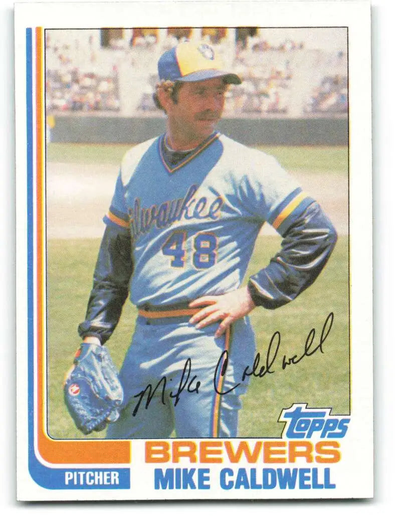 1982 Topps #378 Mike Caldwell EX Excellent Milwaukee Brewers Baseball Card - Baseball Card Single