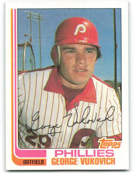 1982 Topps #389 George Vukovich EX Excellent Philadelphia Phillies Baseball Card - Baseball Card Single