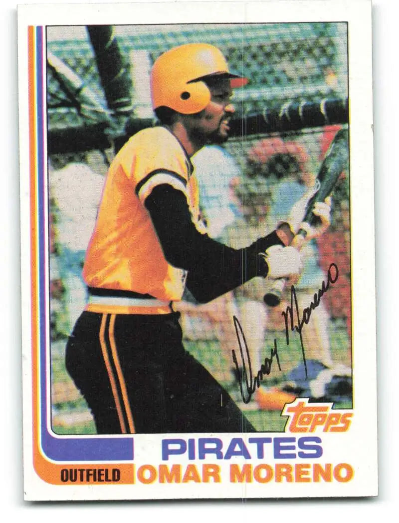 1982 Topps #395 Omar Moreno EX Excellent Pittsburgh Pirates Baseball Card - Baseball Card Single