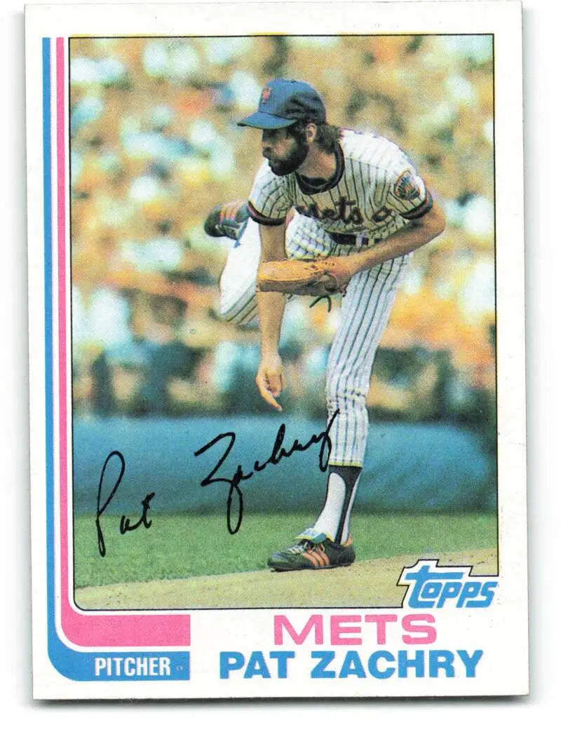 1982 Topps #399 Pat Zachry EX Excellent New York Mets Baseball Card - Baseball Card Single