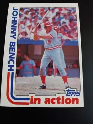 1982 Topps #401 Johnny Bench. Cincinnati Reds. HOF. EX-NRMT - Baseball Card Single