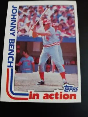 1982 Topps #401 Johnny Bench. Cincinnati Reds. HOF. EX-NRMT - Baseball Card Single