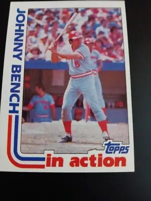 1982 Topps #401 Johnny Bench. Cincinnati Reds. HOF. EX-NRMT - Baseball Card Single