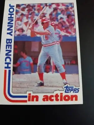 1982 Topps #401 Johnny Bench. Cincinnati Reds. HOF. EX-NRMT - Baseball Card Single