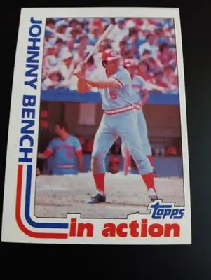 1982 Topps #401 Johnny Bench. Cincinnati Reds. HOF. EX-NRMT - Baseball Card Single