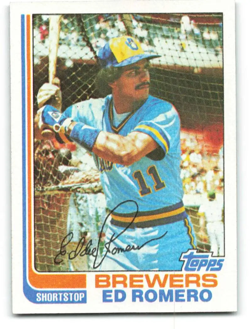 1982 Topps #408 Ed Romero EX Excellent Milwaukee Brewers Baseball Card - Baseball Card Single