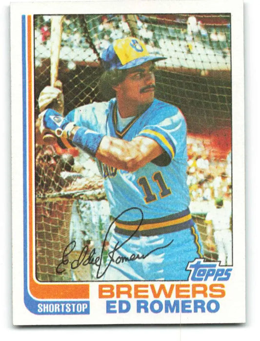 1982 Topps #408 Ed Romero EX Excellent Milwaukee Brewers Baseball Card - Baseball Card Single