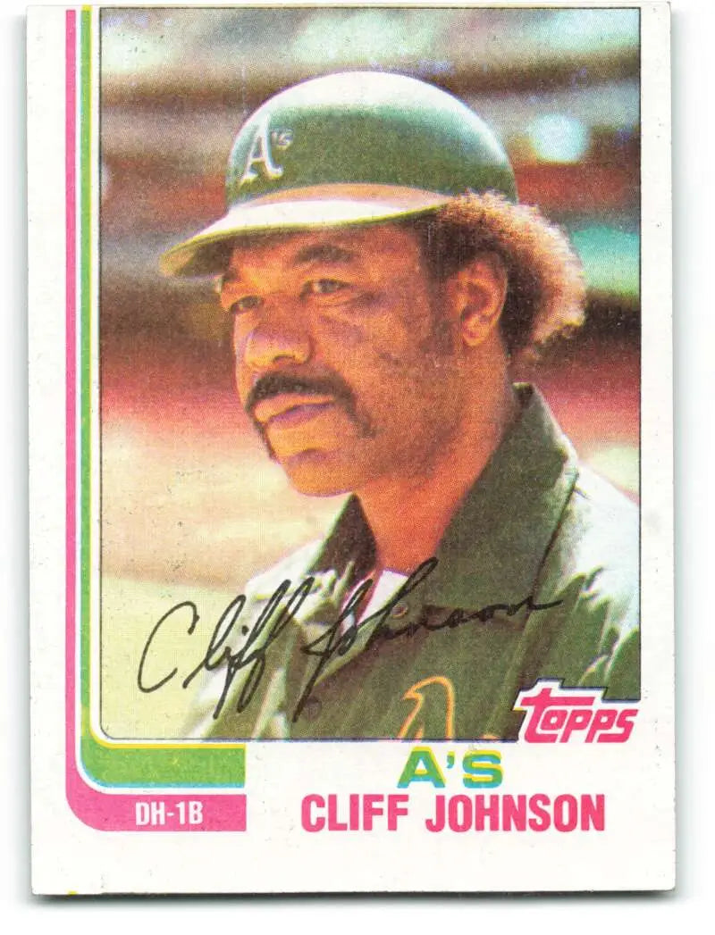 1982 Topps #422 Cliff Johnson EX Excellent Oakland Athletics Baseball Card - Baseball Card Single