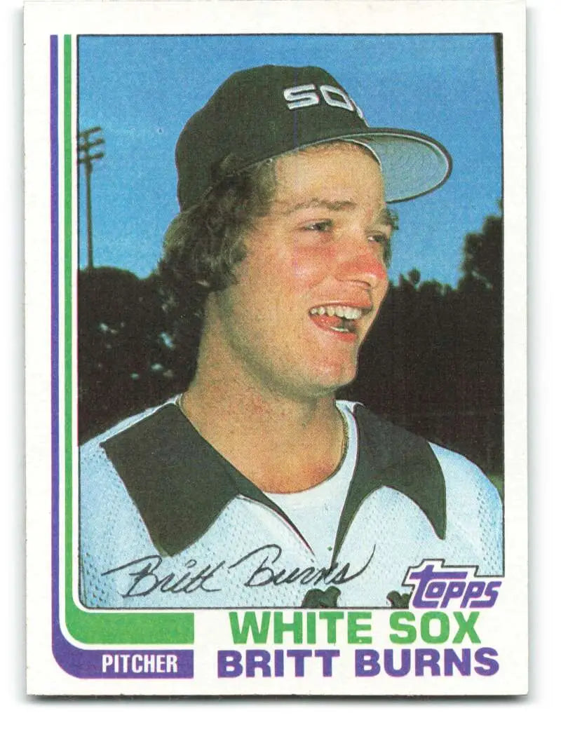 1982 Topps #44 Britt Burns EX Excellent Chicago White Sox Baseball Card - Baseball Card Single
