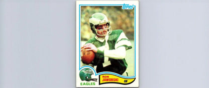 1982 Topps #447 Ron Jaworski trading card featuring the NFL quarterback in action