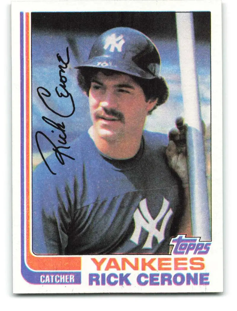 1982 Topps #45 Rick Cerone EX Excellent New York Yankees Baseball Card - Baseball Card Single