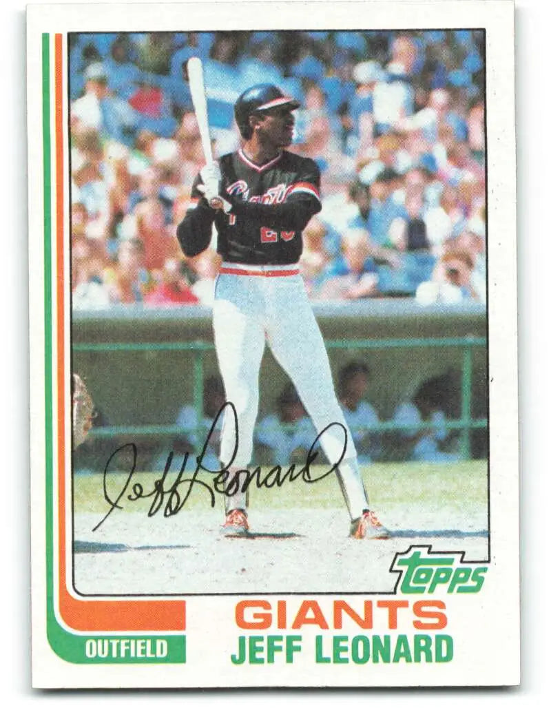 1982 Topps #47 Jeffrey Leonard EX Excellent San Francisco Giants Baseball Card - Baseball Card Single