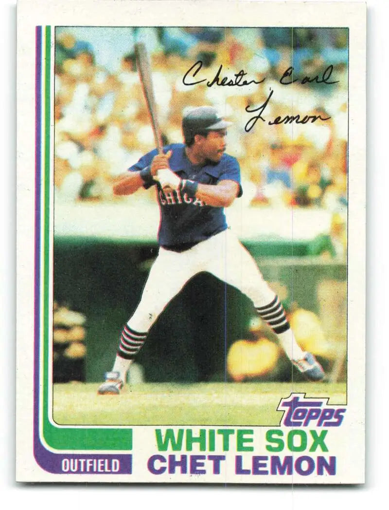 1982 Topps #493 Chet Lemon EX Excellent Chicago White Sox Baseball Card - Baseball Card Single