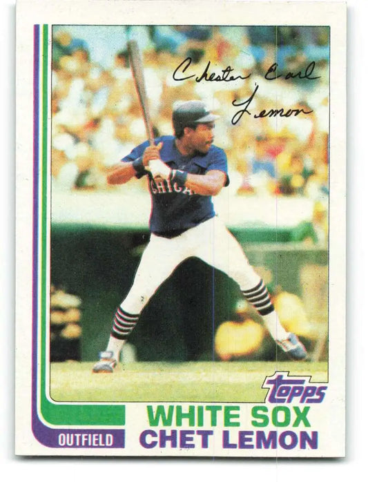 1982 Topps #493 Chet Lemon EX Excellent Chicago White Sox Baseball Card - Baseball Card Single