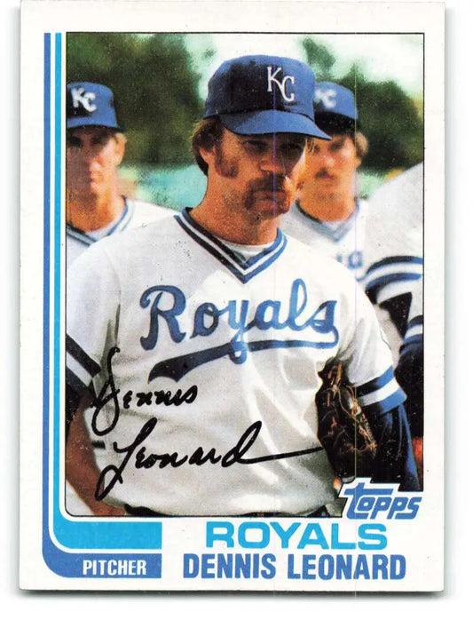 1982 Topps #495 Dennis Leonard EX Excellent Kansas City Royals Baseball Card - Baseball Card Single